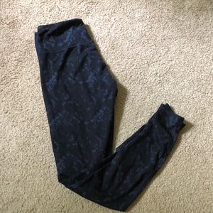 Lululemon Black Floral Leggings